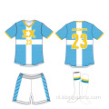 Aangepaste voetbal shirts kit uniform voetbal jersey set